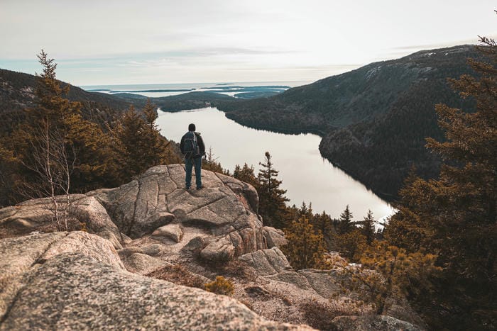 Hiking Jordan Pond Path and Bubble Rock