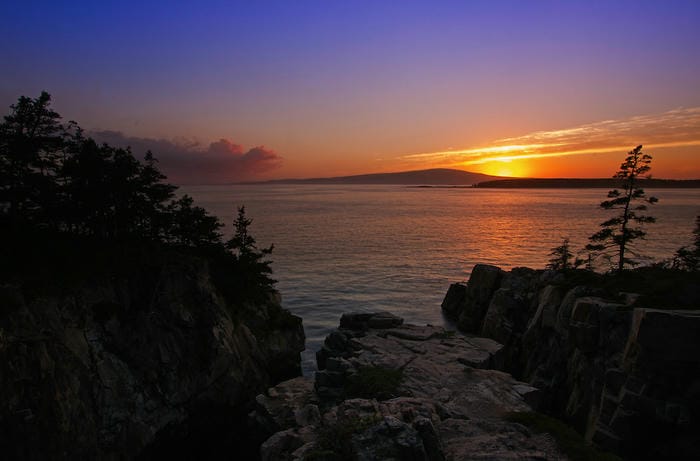 View Sunset at Cadillac Mountain