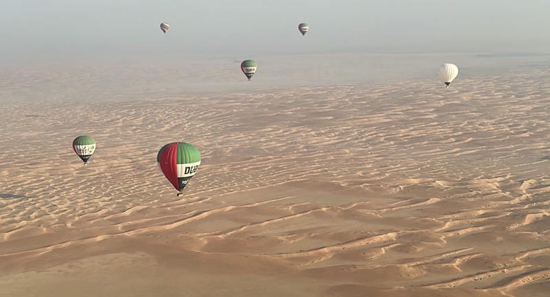 Hot Air Balloon Ride Over the Desert