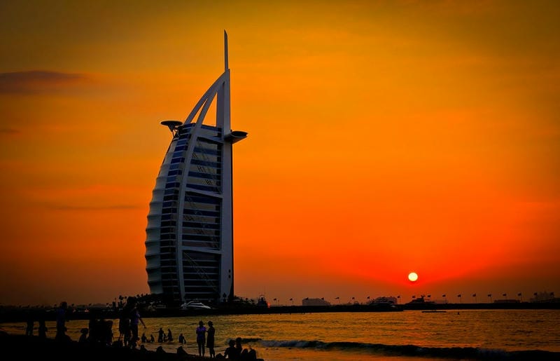 Sunset at Umm Suqeim Beach (View of Burj Al Arab)