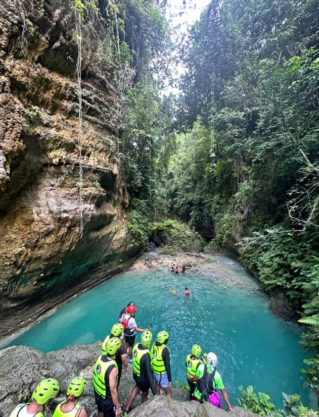 Thrill-Seeking at Kawasan Falls Canyoneering